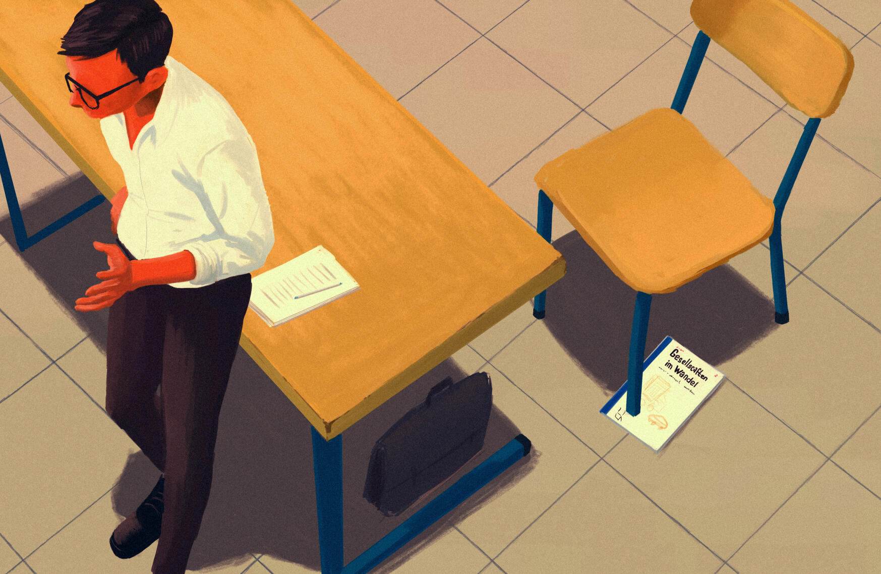 Working as a substitute teacher after a career change / Schweizer Monat, licensed to NZZ Am Sontag / 3/4